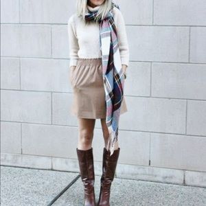 J crew factory stretch waist skirt 8 tan